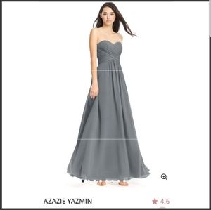 Azazie Yazmin Steel Gray Dress